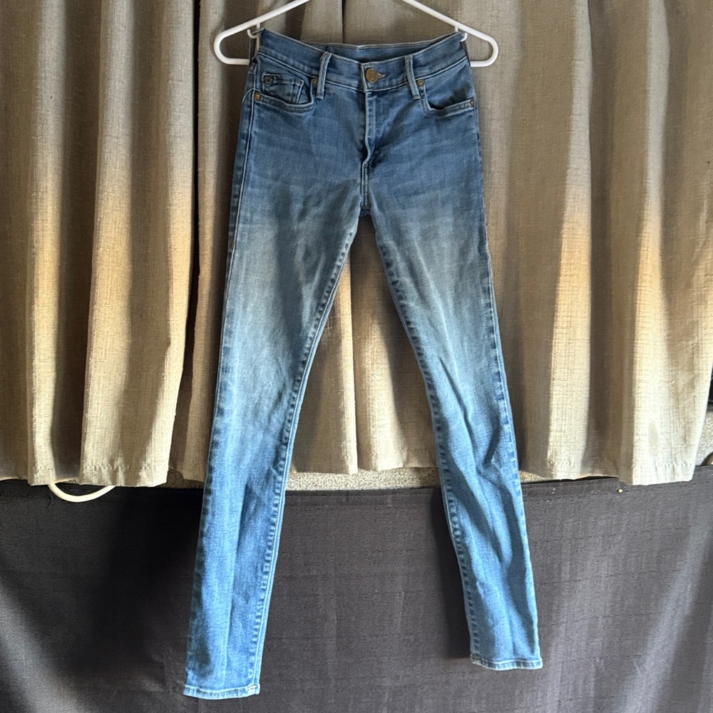 True Religion Light Blue Denim Jeans Mid rise super skinny
24